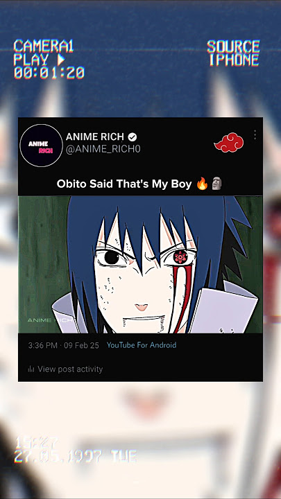 Sasuke Is Really Obito's Boy πβ οΈ