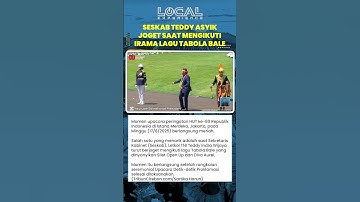Momen Seskab Letkol TNI Teddy Asyik Berjoget Mengikuti Lagu Tabola Bale di Istana Merdeka Jakarta