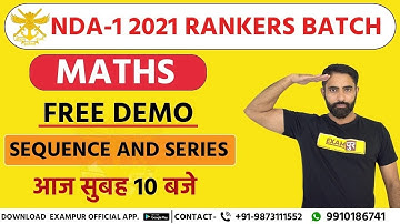 NDA-1 2021 Rankers Batch | Maths | Ajay Beniwal Sir | Class-01 | Sequence & Series