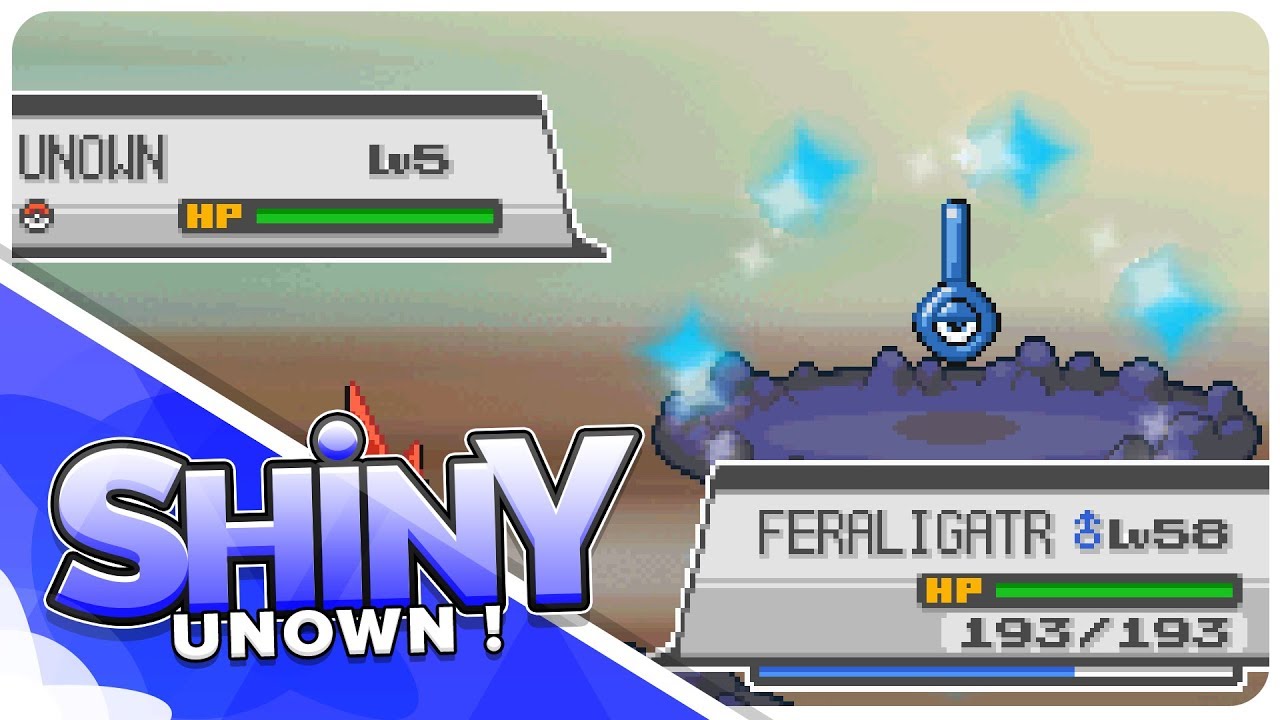 Catching Shiny Unown in Pokemon Gold! (~2,200 Encounters) 