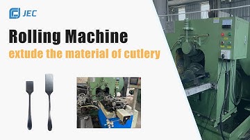 How efficient is the rolling machine with the automatic machine to extend the material of cutlery