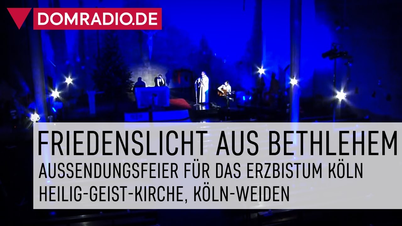 Aussendung des Friedenslichtes aus Bethlehem 2020 in der Heilig-Geist-Kirche, Köln-Weiden