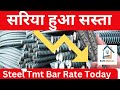 सरिया हुआ सस्ता⏬ Construction Steel Wholesale Market 🏗️ Tata Steel vs Jsw Steel By Buildmakaan 