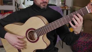 Kremona Rosa Luna Flamenco Guitar   SOUND TEST (Fishman mic recording)