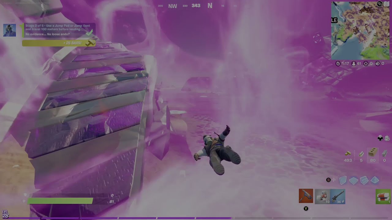 Wrath Punch Card Stage 2 . Travel 100m from a Launch Pad or Jump Vent. Super Easy Fortnite Season 8