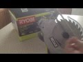 Installing a blade on a Ryobi 7 1/4 (15 amp) Circular Saw Installing a blade on a Ryobi 7 1/4 (15 amp) Circular Saw