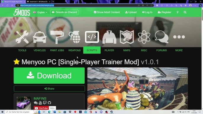 Menyoo PC Single-Player Trainer Mod v1.0.1 for GTA 5