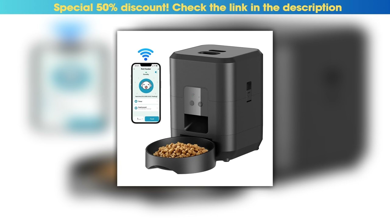 Unboxing 2L Smart Cat Feeder Automatic Dog Feeder Dog Dry Food Dispenser Timed Quantitative APP Con