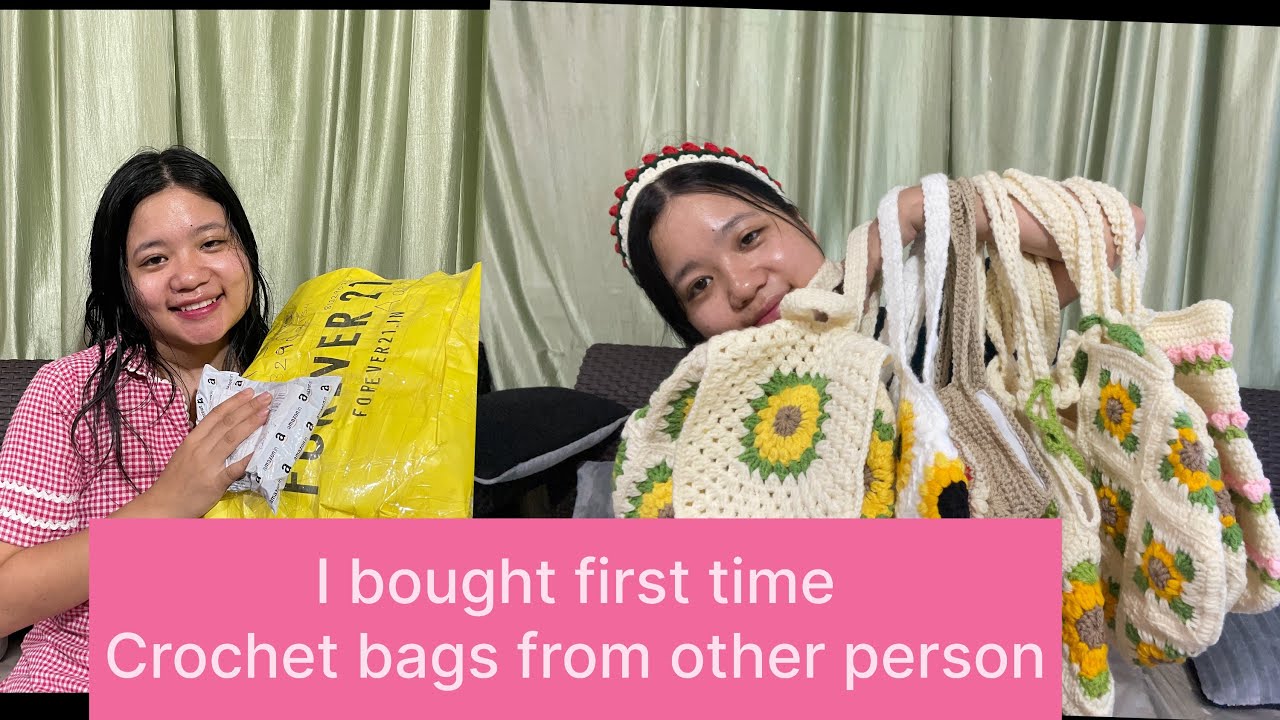 I buy first time crochet bags from other person/but little disappointed 😞