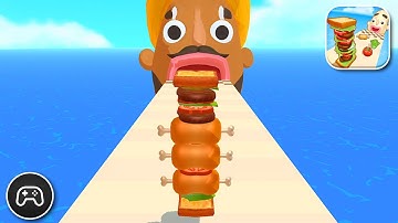 Sandwich Runner - Gameplay Walkthrough Part 93 - Racing Game Levels 444-448 (iOS, Android)