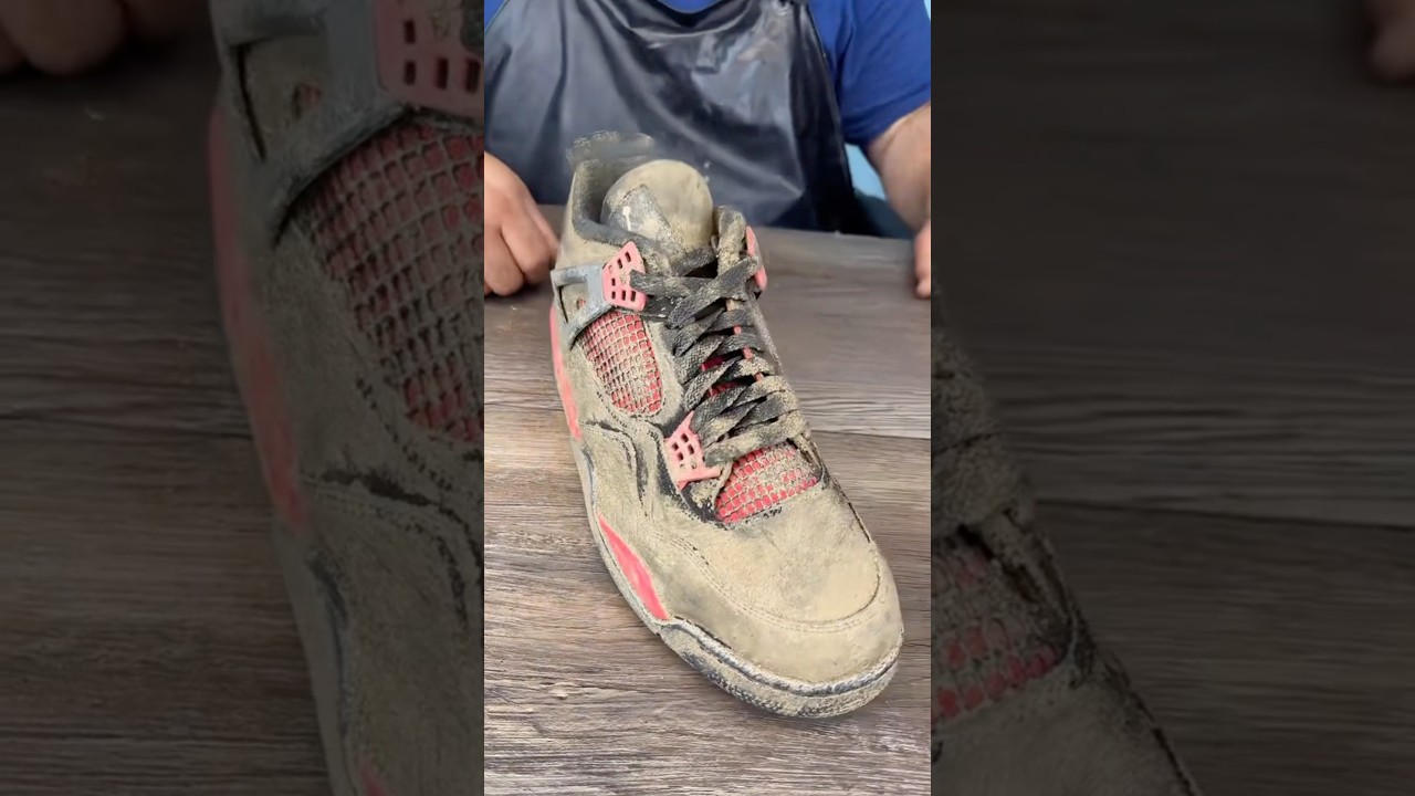 How to clean Nubuck #shoedoc #shoelada #chulada #shoecleaner #150bucks suede #nubuck #jordan4