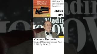 Vladimir Horowitz: Schubert Moments Musicaux No. 3 in F minor, D
