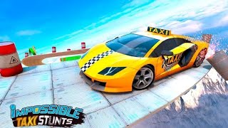 Permainan Mobil Balap Keren - Gameplay Android game - taksi mobil akrobat lereng mobil mustahil screenshot 1