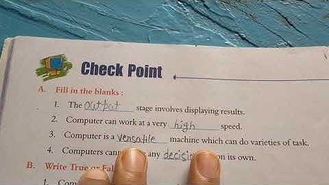 Computer Class 3 Chapter 1 Fill in the blanks