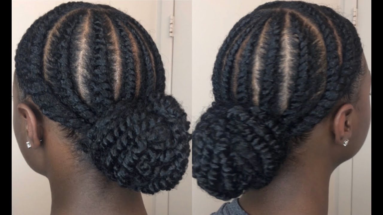 How I Protective Style | Flat Twist Bun | Asia Char