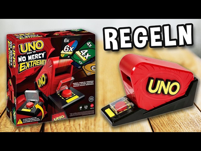 UNO SHOW EM NO MERCY EXTREME - Spielregeln TV (Spielanleitung Deutsch) - MATTEL Games Attack Neu