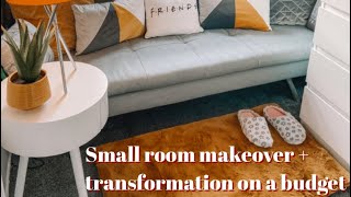 SMALL ROOM MAKEOVER + TRANSFORMATION - CREATING MY DREAM BEDROOM ON A BUDGET🤩💛🗽