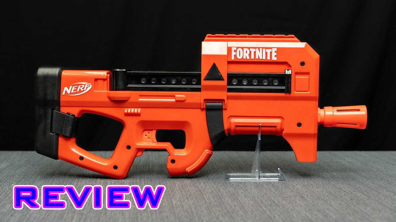 NERF Fortnite Compact SMG Motorized Blaster, Ultra Red Wrap Design, 8 ...