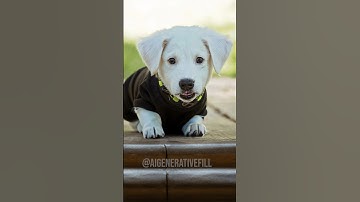 Adobe Photoshop Generative AI Fill on this adorable doggy. 🐶 #ai #generativeai