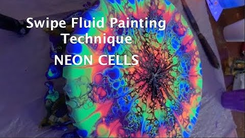 Live Fluid Art Painting | Swipe Technique 🍭 NEON CELLS