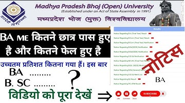 BA ME कुल कितने छात्र पास हुए हैं और कुल कितने छात्र फेल हुए हैं उच्चतम % कितना गया है इस बार