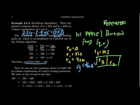 The Euclidean Algorithm - YouTube