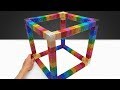 Diy  how to make monster rainbow cube with 25 000 magnetic balls  asmr satisfying