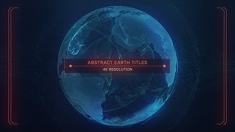 Earth Abstract Titles AFTER EFFECTS Template Videohive 31679892