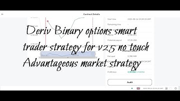 Deriv Binary options smart trader strategy for v25 no touch Advantageous market strategy
