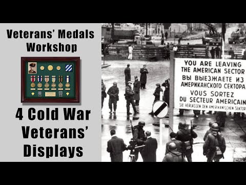 Cold War Veterans of the Armed Forces Share Their Military Awards and Shadow Box  Displays.