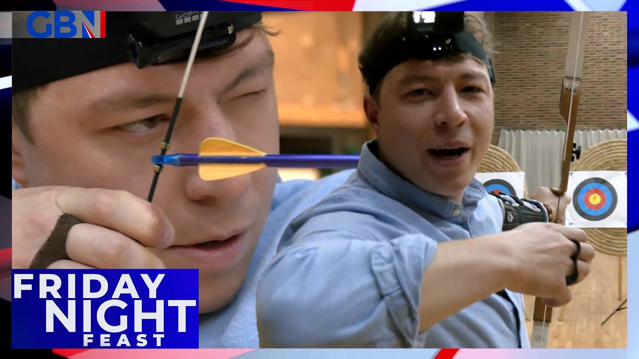 Can Patrick hit the target when he tries ARCHERY? | Challenge Christys