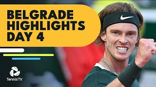 Djokovic Meets Kecmanovic; Rublev, Fognini & More Feature | Belgrade 2022 Highlights Day 4