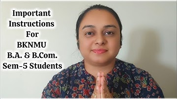 For BKNMU B.A./B.Com. SEM-5  Students || Exam Preparation ||  @dr.khyati_vadher