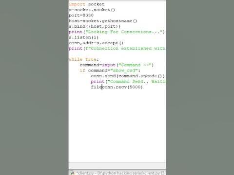 Making a BACKDOOR in Python Part 2 - YouTube