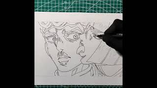 Drawing Giorno and Bucciarati jojo #shorts