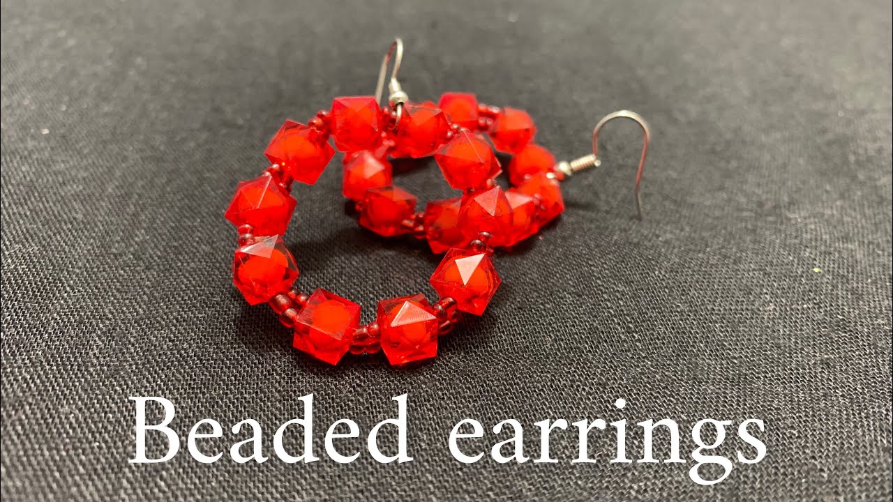 How to make Beaded earrings at home Sarah Jewelry YouTube