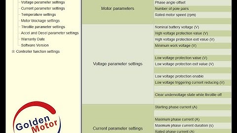 Golden Motor Vector - Setting the controller Voltage Golden Motor Canada