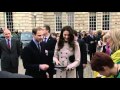 Prince William and Kate Middleton tossing pancakes in Belfast