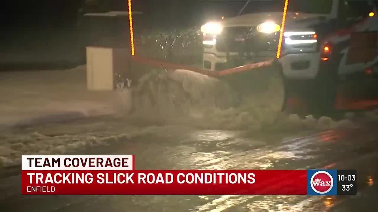 Tracking slick road conditions in Enfield - YouTube