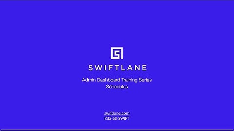 2022 Admin Dashboard - Schedules