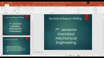 Technical Report writing lecture 4 part 1 1 12 2020