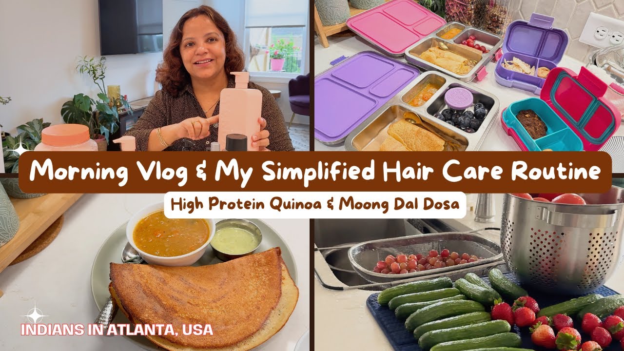 Утренний видеоблог и мой упрощённый уход за волосами | Покупайте базовые средства по уходу за вол...