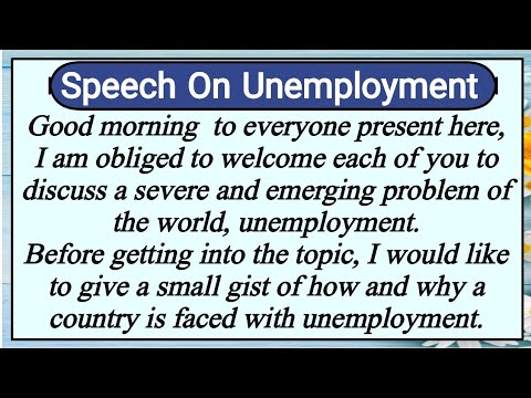 speech on unemployment in pakistan