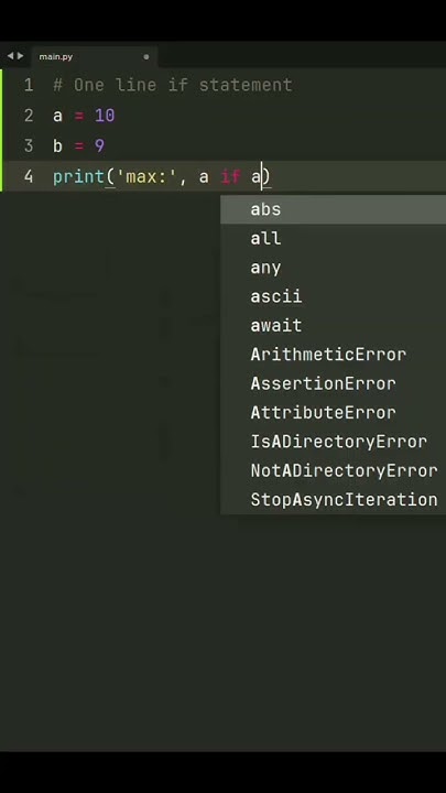 One line if statement in python #python - YouTube