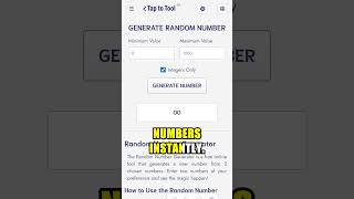 🎲 Online Random Number Generator [Between 2 Numbers] #giveaway