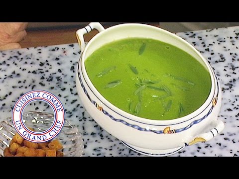 Soupe de petits pois d'Alain Ducasse