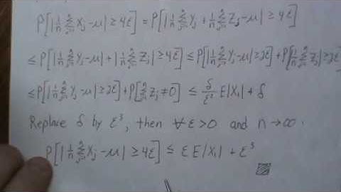 Basic Limit Theorems (8/11): Proof of WLLN without  Assumption of Finite Variane