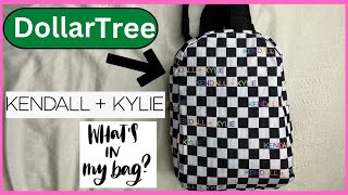 WHAT'S IN MY BAG? From Dollar Tree 😍 | Kendall & Kylie Mini Backpack 2023