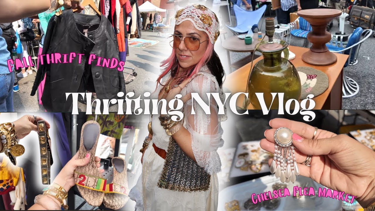Thrift With Me в Нью-Йорке | Блошиный рынок в Челси и Crossroads: винтажные украшения, предметы д...