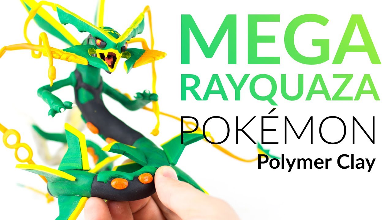 mega rayquaza pokemon polymer clay tutorial youtube